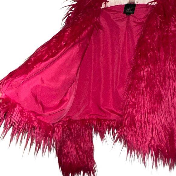 Wild Fable Fusia long faux hair jacket - Picture 5 of 8